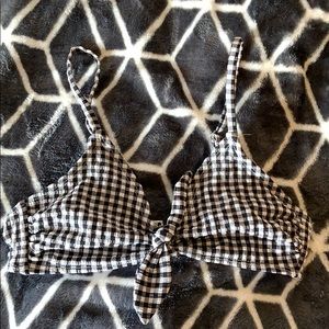 CHECKERED BIKINI TOP